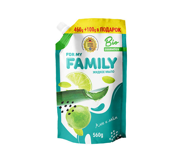 FOR MY FAMILY liquid cream soap with aloe and lime